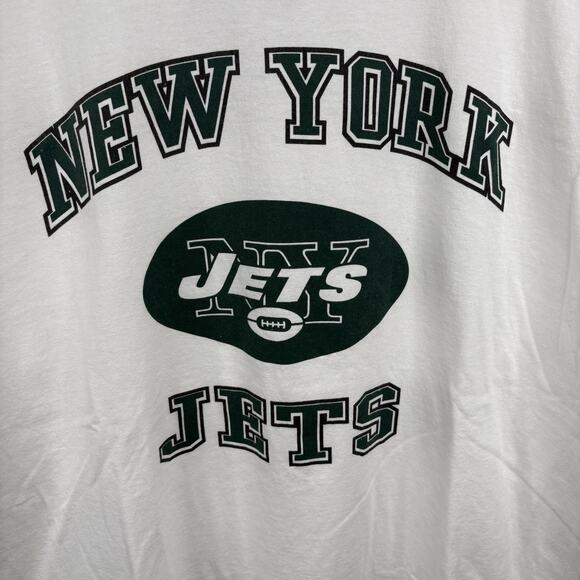 Y2K NFL New York Jets White Tee Shirt Size XL - Picture 2 of 5